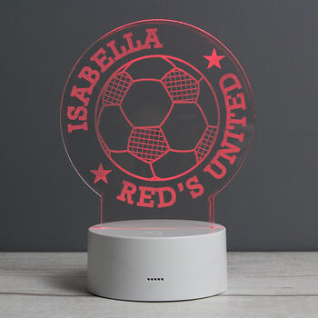Personalised Colour Changing Football Night Light, 3 of 7