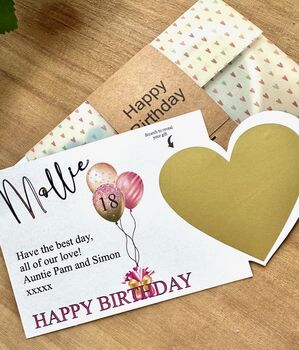Personalised Birthday Scratch Gift Card, 2 of 7