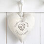 Personalised Hanging Heart Gift For New Baby Girl, thumbnail 3 of 12