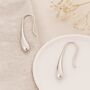 Recycled Sterling Silver Molten Teardrop Earrings – 25mm, thumbnail 3 of 6