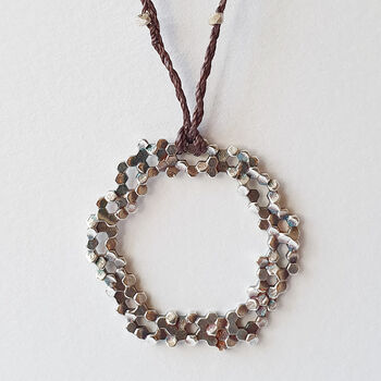 Fine Organic Silver Cord Necklace, 2 of 2