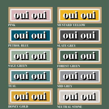 Framed Oui Oui Typography Print, 12 of 12