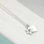 Personalised Flower And Heart Necklace In Silver Box, thumbnail 1 of 5