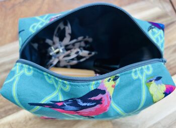 Cosmetics Bag With Bird Print, 2 of 5