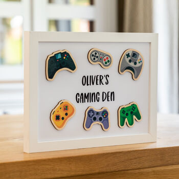 Personalised Gaming Controller Framed Print Gift, 5 of 6
