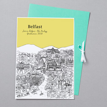 Personalised Belfast Graduation Gift Print, 2 of 9