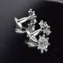Ship Wheel Silver Cufflinks Gift For Sailors 316 L Stainless Steel, thumbnail 4 of 6