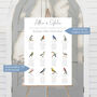 Bird Themed Wedding Table Number Cards, thumbnail 9 of 9