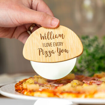 Personalised Pizza Cutter I Love Every Pizza You Gift, 4 of 5