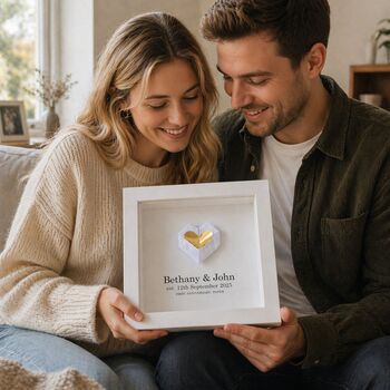 Personalised 1st Anniversary Gift Handmade Paper Heart, 5 of 11