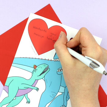 Heart Dinosaur Valentine's Day Scratch Card, 5 of 8
