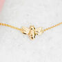 Adjustable 18ct Gold Plated Bee Bracelet, thumbnail 1 of 7