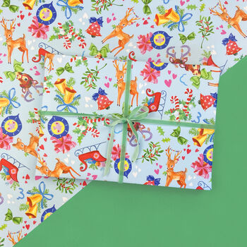 Christmas Mix Gift Wrap Three Sheets, 2 of 4