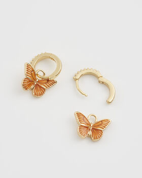 Butterfly Huggie Earrings, 5 of 8