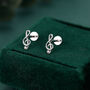Sterling Silver Treble Clef 16 G Flat Back Labret Earrings, thumbnail 1 of 11