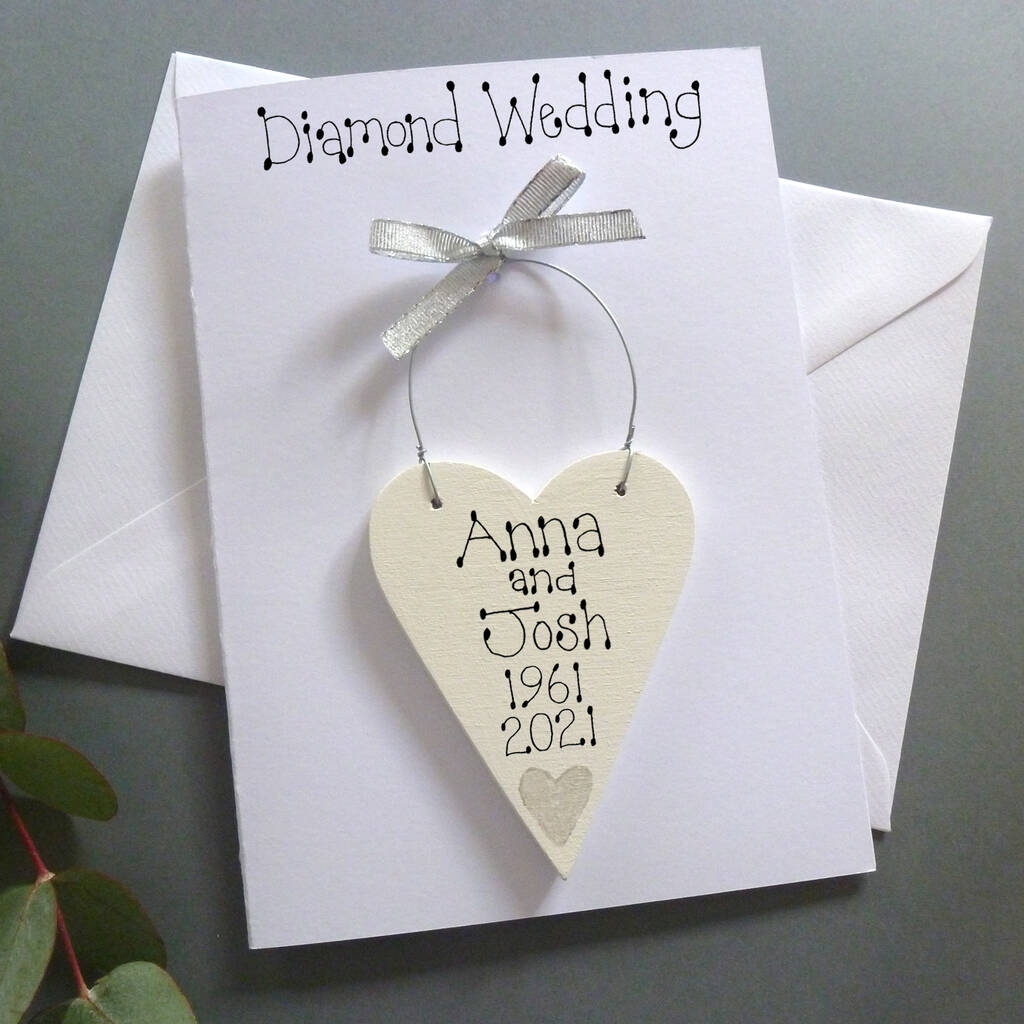 Personalised Diamond Wedding Anniversary Card By Country Heart Notonthehighstreet Personalised Diamond Wedding Anniversary Card By Country Heart Notonthehighstreet