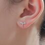 Mismatched Dragon Stud Earrings In Sterling Silver, thumbnail 3 of 12