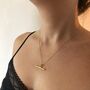 Delicate Textured T Bar Necklace, thumbnail 5 of 11