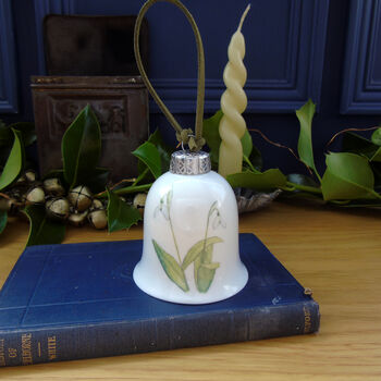 Snowdrops Fine Bone China Bell Decoration, 5 of 10