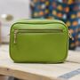 Single Zip Cross Body Bag In Light Green, thumbnail 2 of 2