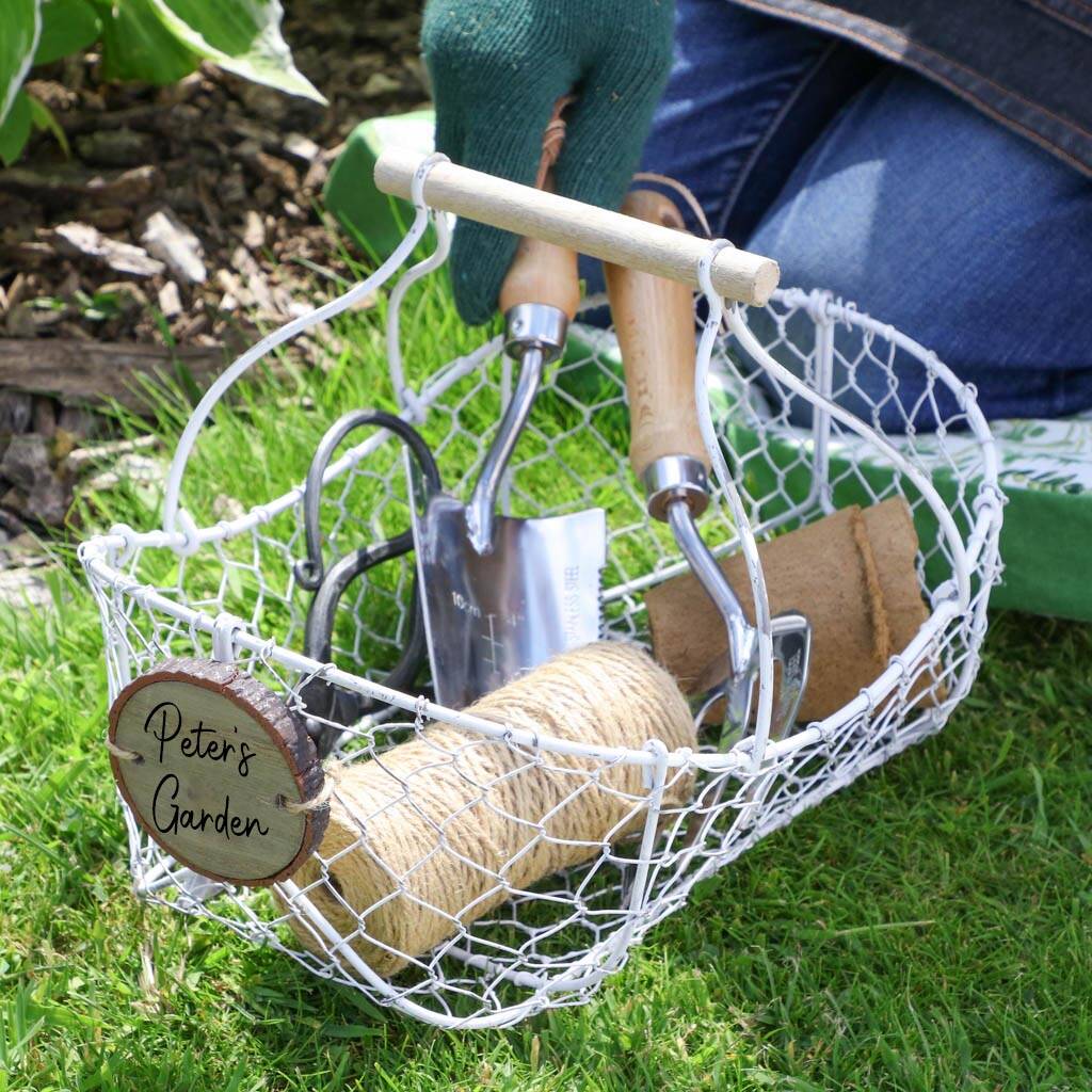 Personalised Traditional Garden Tool Basket By Dibor