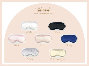 Personalised Silk Sleep Mask With Matching Pouch, 8 of 10