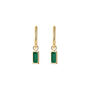 Paris Emerald Charm Hoop Earrings, thumbnail 2 of 4