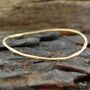Sapphire And Peridot Birthstone Silver Stacking Bangle, thumbnail 7 of 10