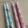 Hand Painted Bright Summer Floral Candles, thumbnail 4 of 5