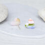 Blossom Sterling Silver Heart Stud Earrings, thumbnail 2 of 3