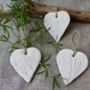 Botanical Impressed Ceramic Hearts, thumbnail 3 of 7