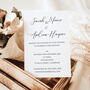 Script Wedding Invitations Pack Of 10 Including Envelopes, thumbnail 6 of 6