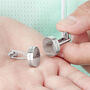 Personalised Secret Message Solid Circle Disc Cufflinks, thumbnail 3 of 11