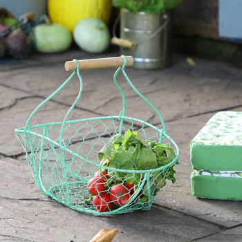 Personalised Green Garden Veg Trug Basket, 3 of 7