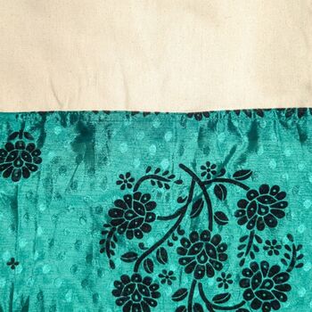 Colourful Half Sari Cotton Tote Bags, Fair Trade Shopping Bag Handmade In India, 6 of 12