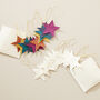 Fair Trade Lokta Paper Star Hanging Decoration 10pc Set, thumbnail 8 of 8