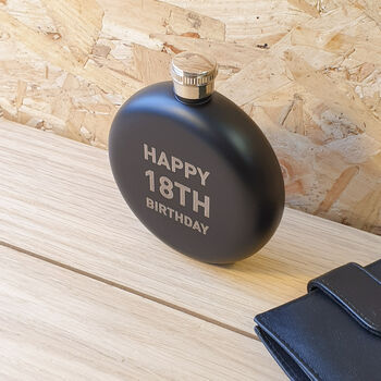 Personalised Round Hip Flask, 3 of 4
