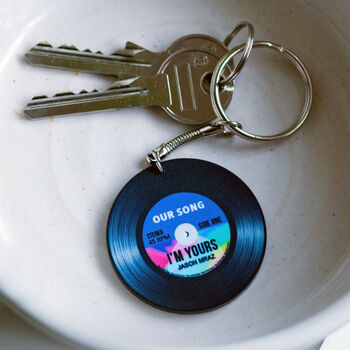 'Our Song' Personalised Vinyl Record Keyring, 3 of 7