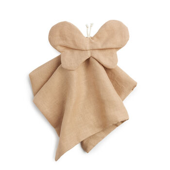 Organic Linen Butterfly Doudou In Sand, 2 of 5