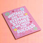 Mistakes Motivational Quote Pink A5 Print, thumbnail 2 of 2