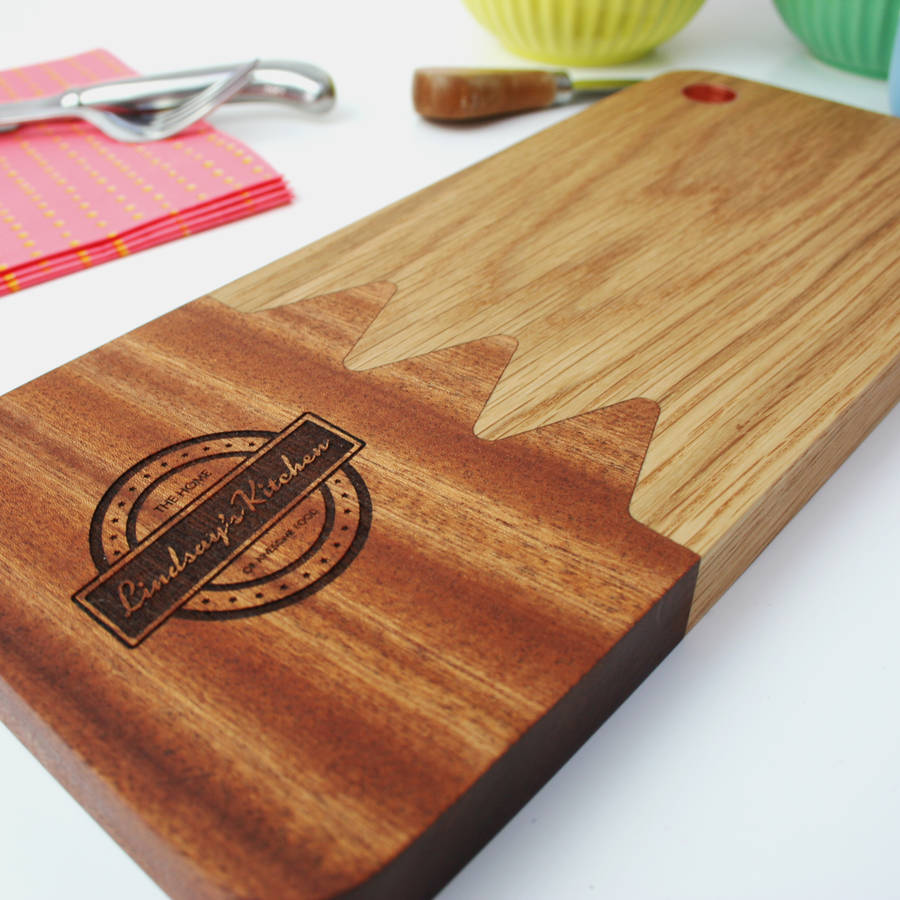 Oak Personalised Serving Platter And Chopping Board, 1 of 6