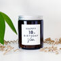 Personalised 18th Birthday Soy Wax Candle Gift Choice Of Fragrance, thumbnail 2 of 10
