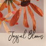 Joyful Blooms Earth Toned Botanical Wall Art, thumbnail 3 of 6