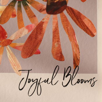 Joyful Blooms Earth Toned Botanical Wall Art, 3 of 6