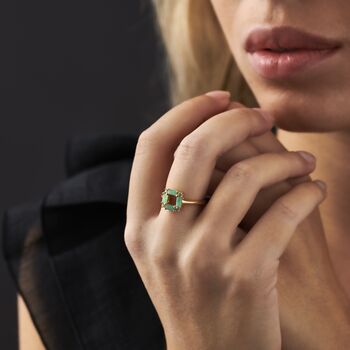 Art Deco Emerald Square Ring, 3 of 7