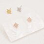 Starburst Cz Crystals Stud Earrings In Sterling Silver, thumbnail 6 of 11