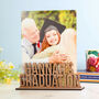 Personalised Graduation Photo Holder Wooden Frame Gift, thumbnail 1 of 7
