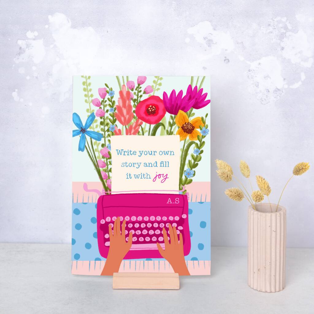  Write Your Own Story Floral A4 Wall Print By Flourish Paperworks 