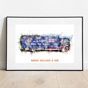 Lorry Personalised Portrait Print, 11 of 12