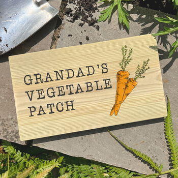 Dad's Vegetable Patch Wooden Sign, 2 of 3